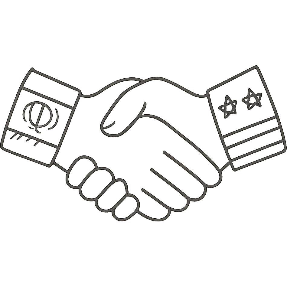 iran and america shaking hand emoji