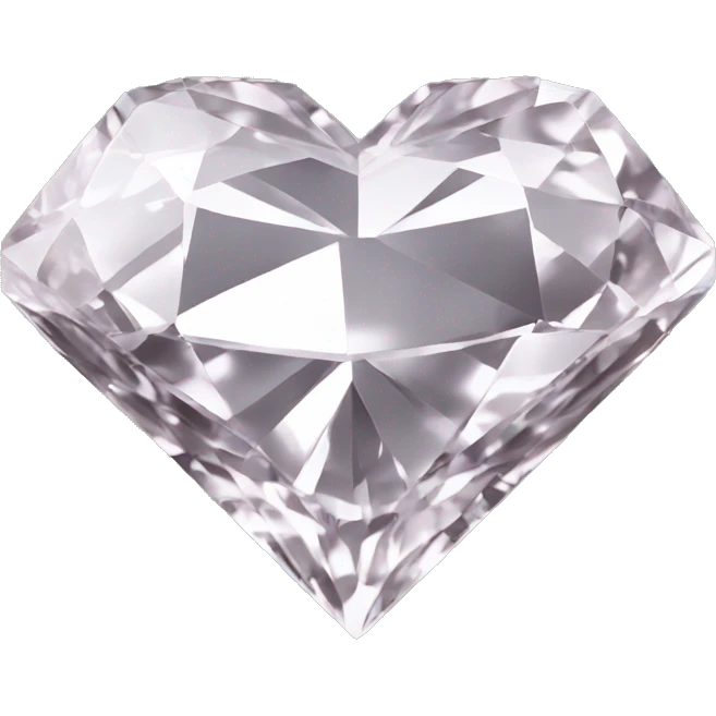 Heart shaped 56-carat crystal diamond emoji