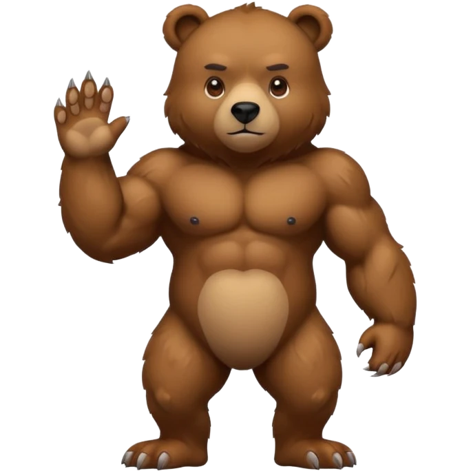 realistic bear standing on 4 legs emoji