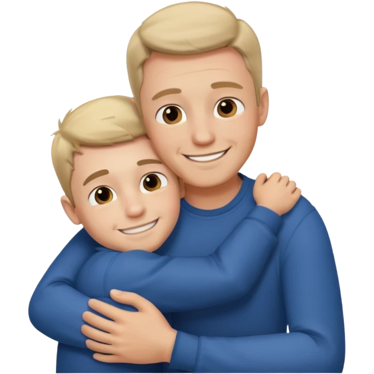 dad and boy hug emoji