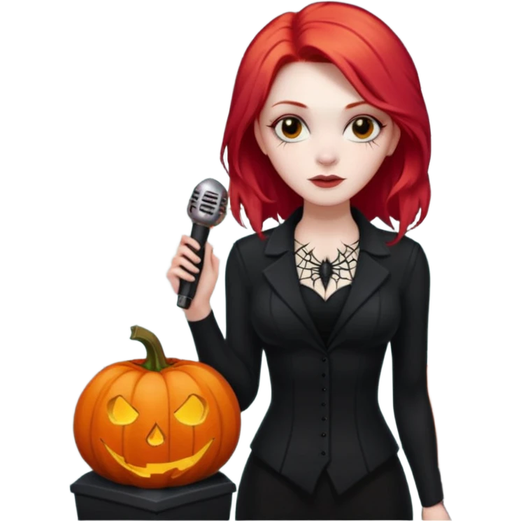 Chris motionless  🕸🦇🎃🥀⚰️🖤🪦🎶🎤👩‍🦰 emoji