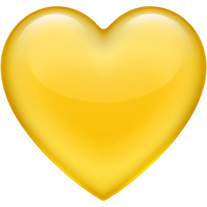 yellow heart with frosted glass effect emoji