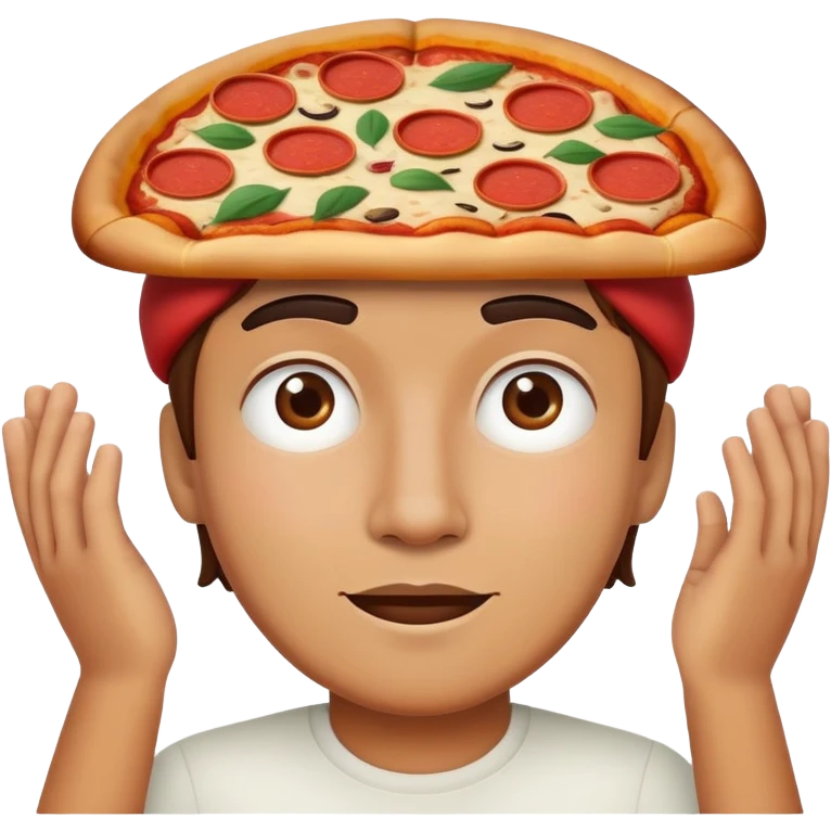 Chat avec pizza sur la tête  emoji