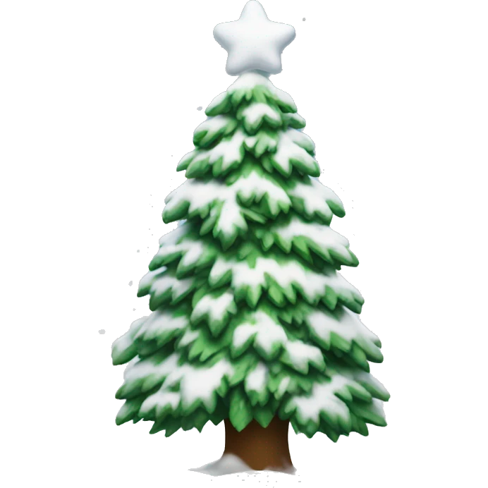 Christmas tree covered in snow  emoji