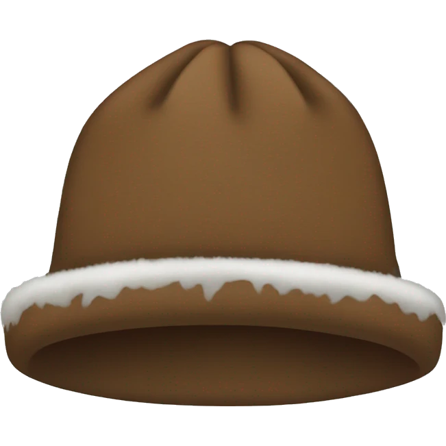 Brown winter hat emoji