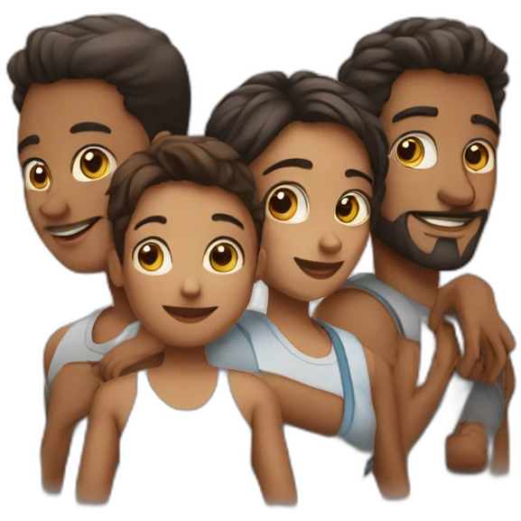 man-woman-3boys-family emoji