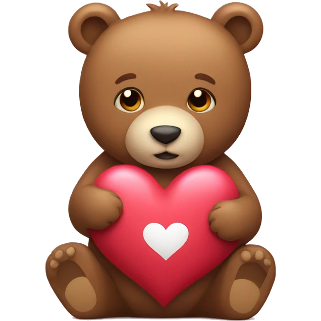 bear holding hearts emoji