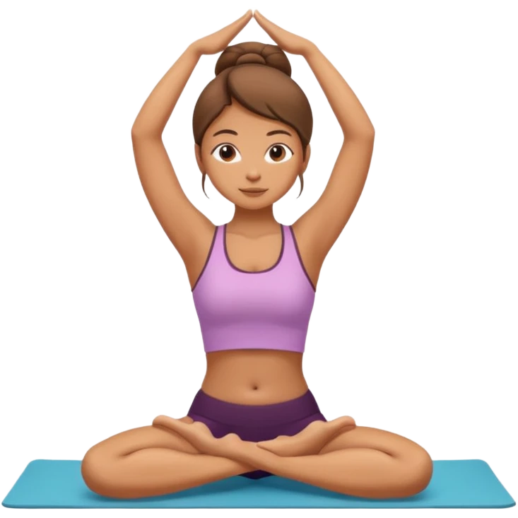 девочка занимается йогой emoji