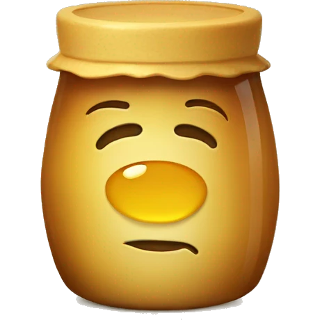 Honey pot with face emoji