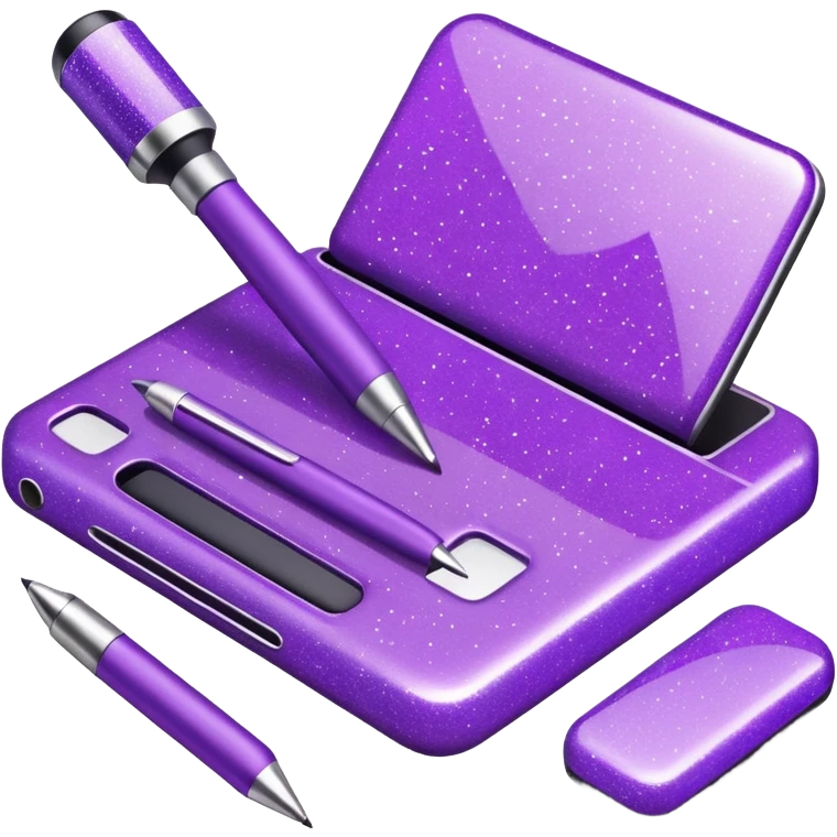 Purple Glitter office tools emoji