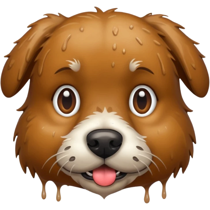 muddy dog face emoji