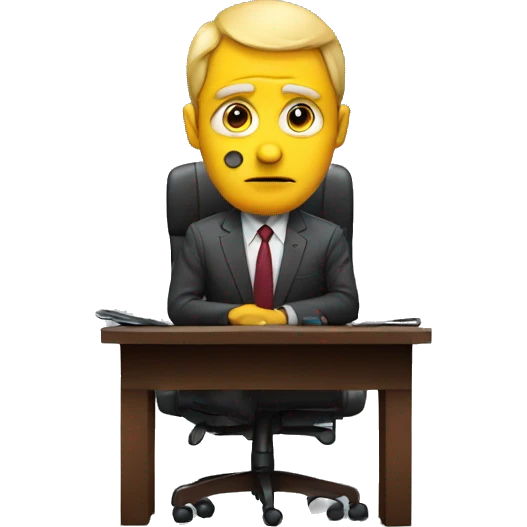 politician man with interrogation point emoji