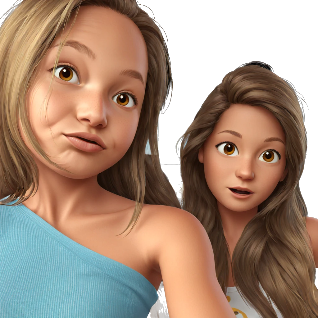 brown haired girls portrait emoji