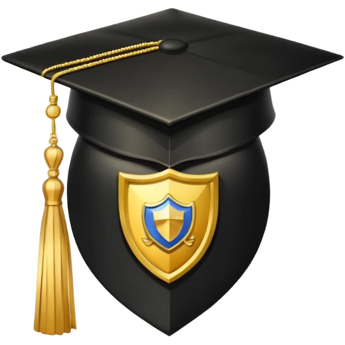 Graduation Cap + Shield emoji