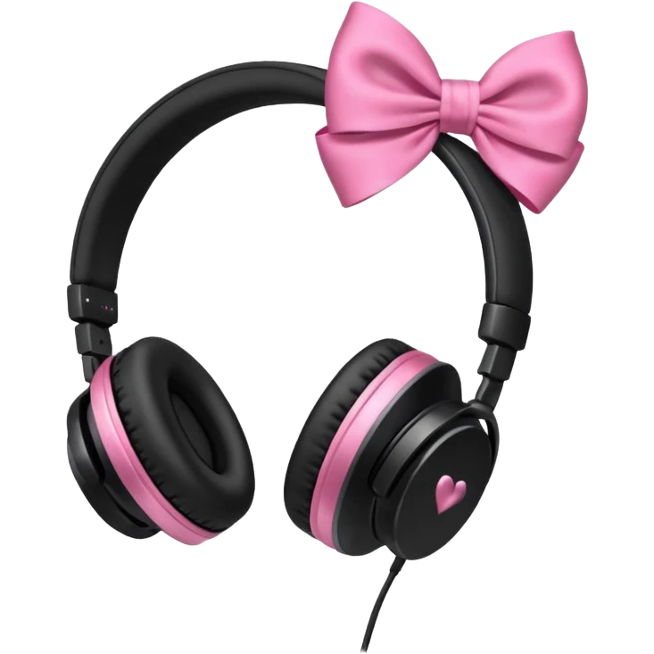 headphones with bow on the right side  emoji