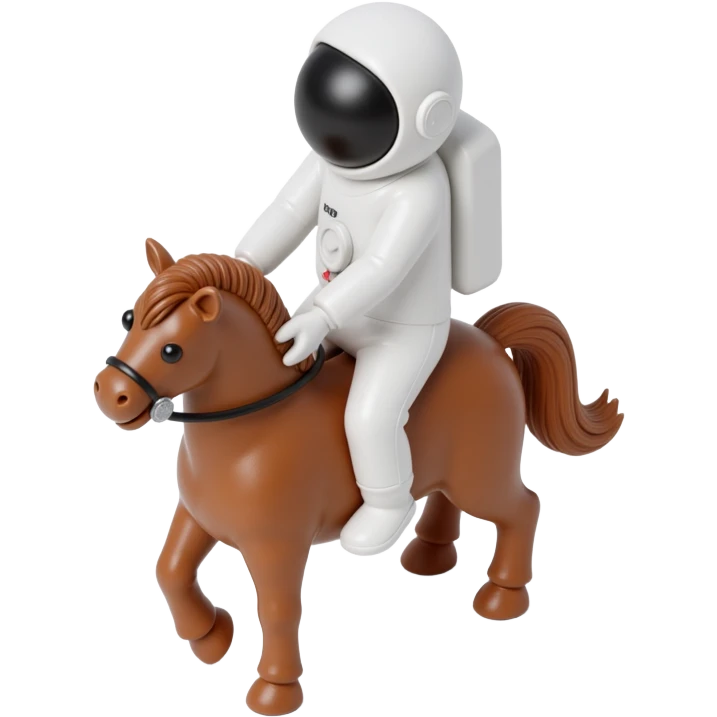 astronaut riding horse  emoji