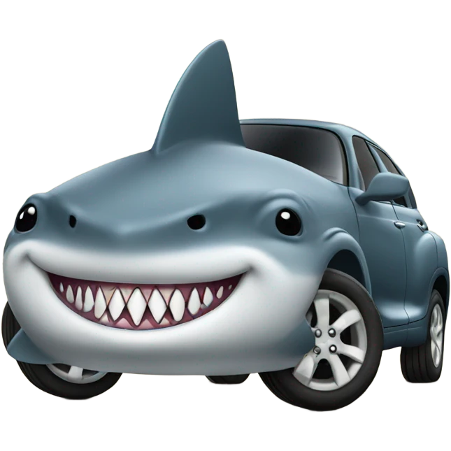 Shark in a pt cruiser  emoji