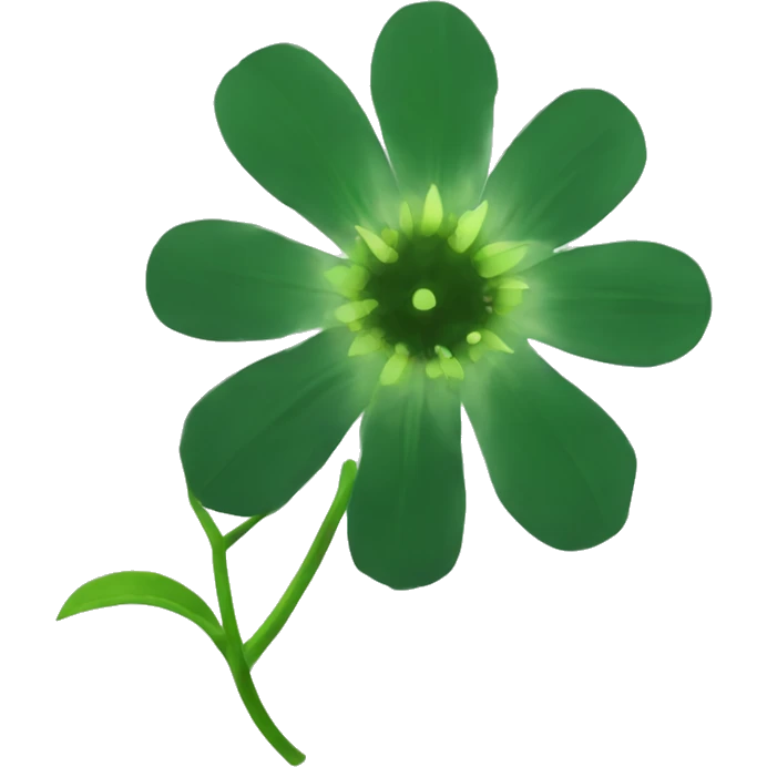 Flor verde escuro emoji