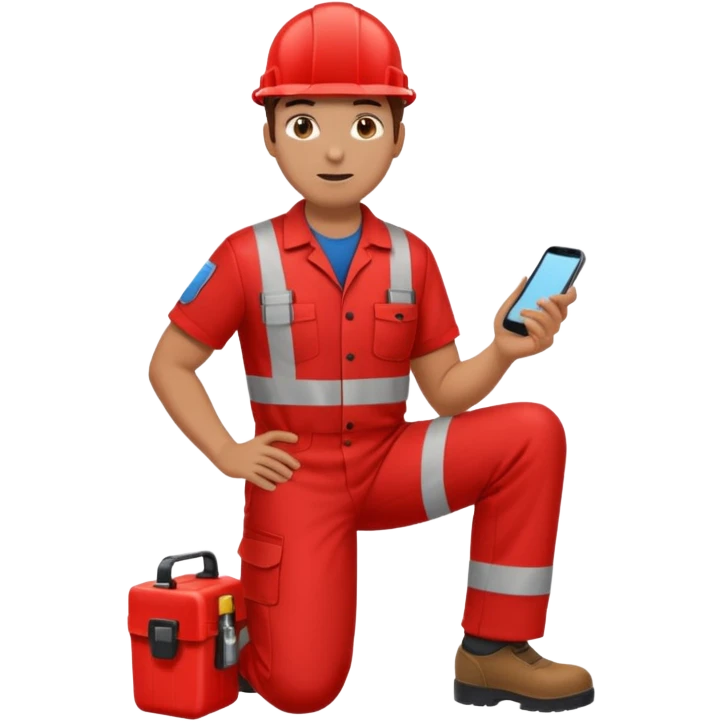 full bady red electrshn relaxing  emoji