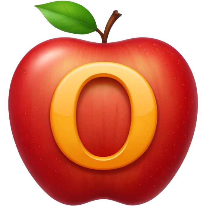 Empty apple like o with letter o up and B down in the midlle emoji