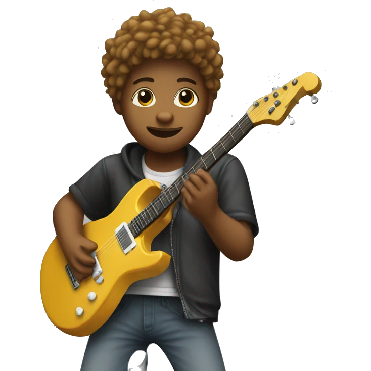 person playing a rnb guitar emoji