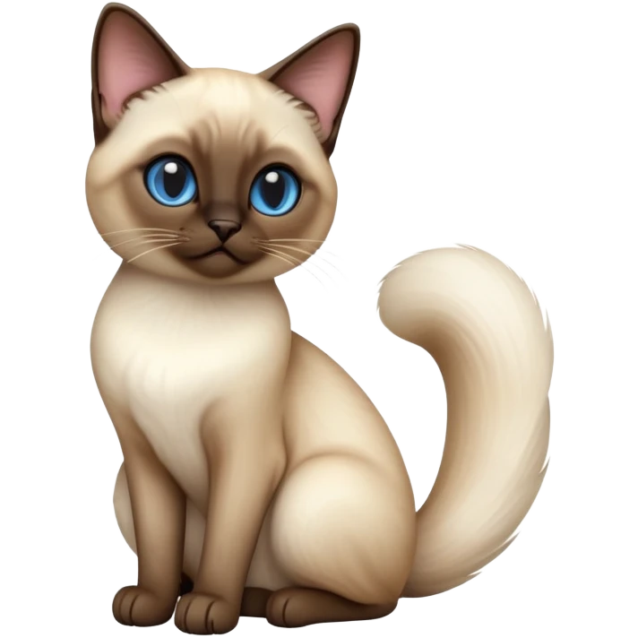 cinematic-[siamese cat]-realistic-full-body-sitting-emoji,-tail-curled-playfully-around-its-paws,-head-tilted-dramatically,-fluffy-[siamese]-fur,-simplified-yet-realistic-focused-features,-highly-detailed,-glowing-with-an-almost-sarcastic-glow emoji
