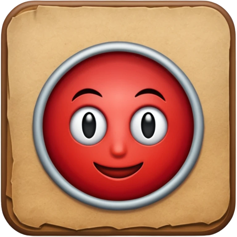 Pasta vermelha com papel emoji