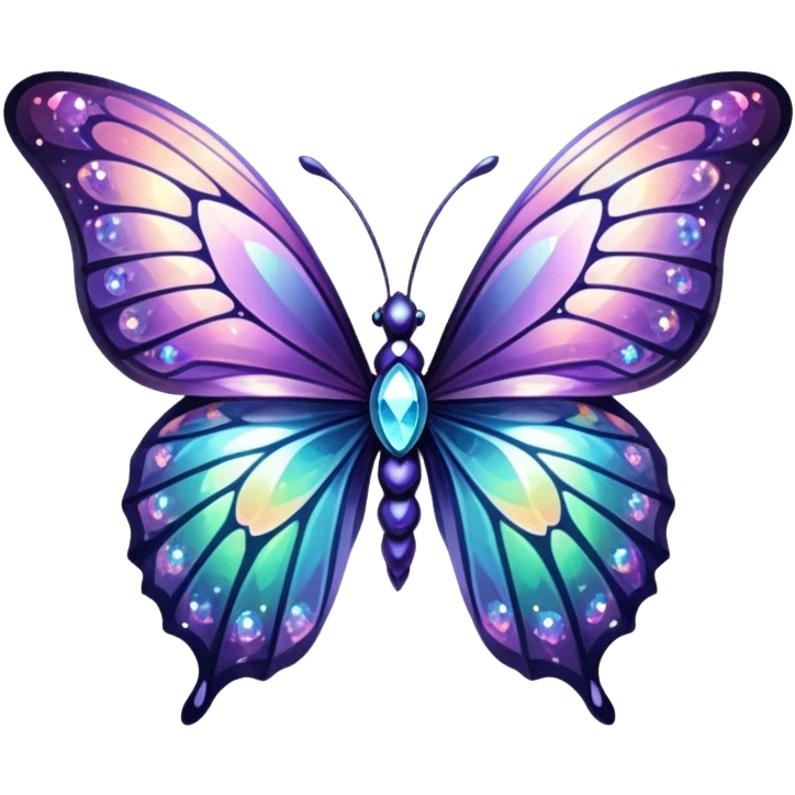 Nebula Gemstone Crystal Butterfly emoji