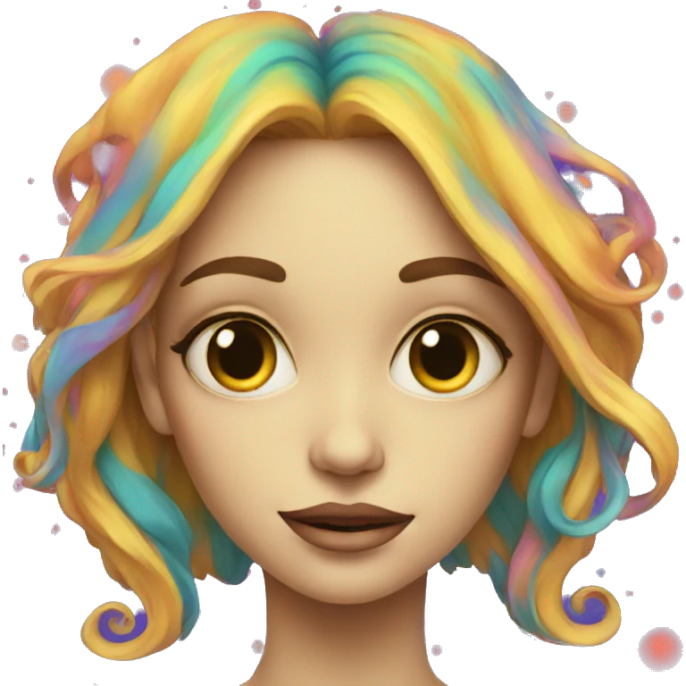 Psychedelic girl emoji