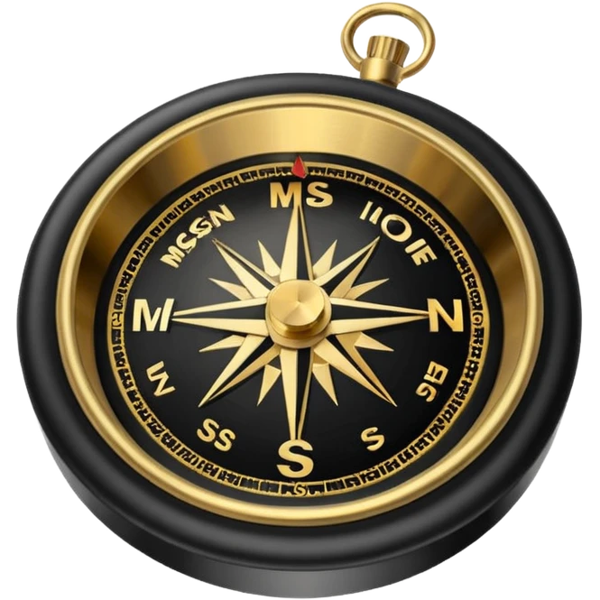 compass with 'mission' emoji