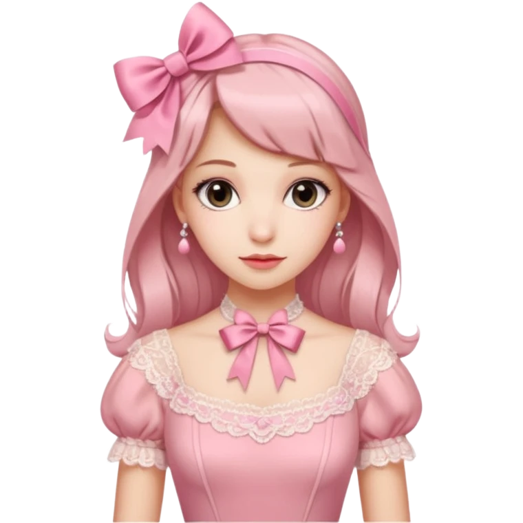 Coquette aesthetic pink emoji