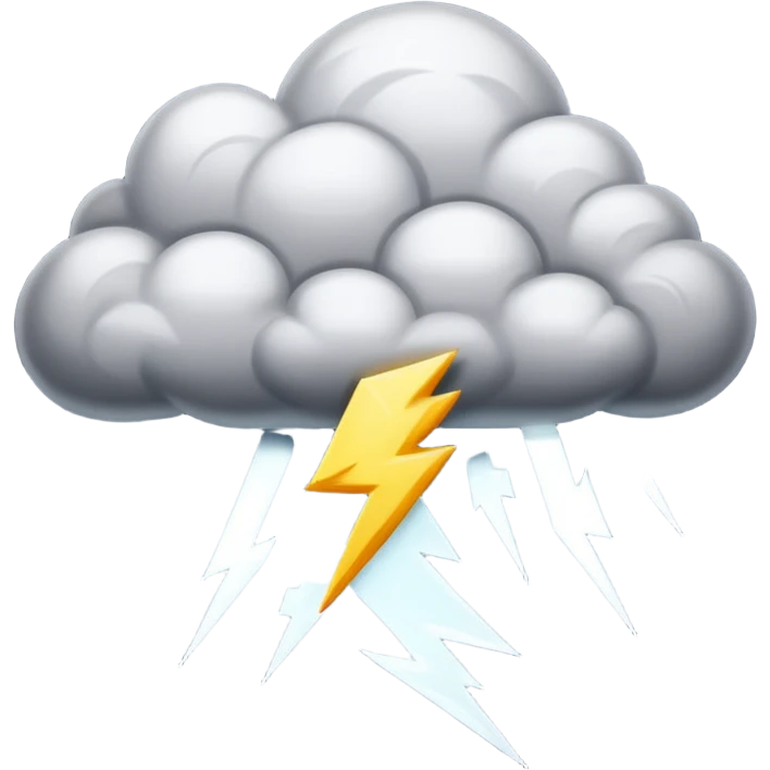 A thunderstorm cloud flashing with bright lightning.
























































 emoji