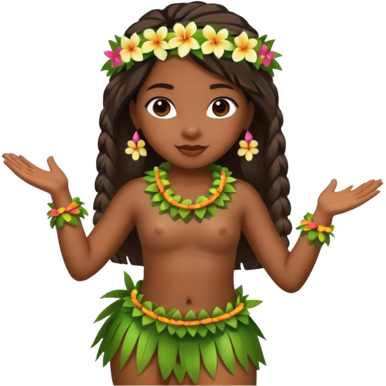 Hawaiian girl hula dancing emoji