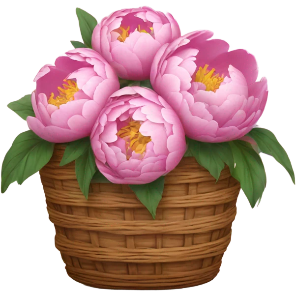 peonies in basket emoji