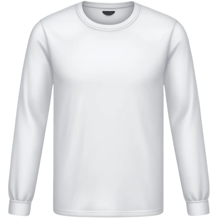 White Long sleeve no just the long sleeve no guy no emoji as well just a plain white long sleeve  emoji