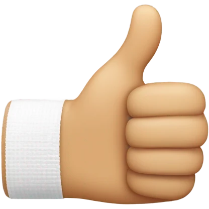 Thumb up emoji with a bandage on the thumb emoji
