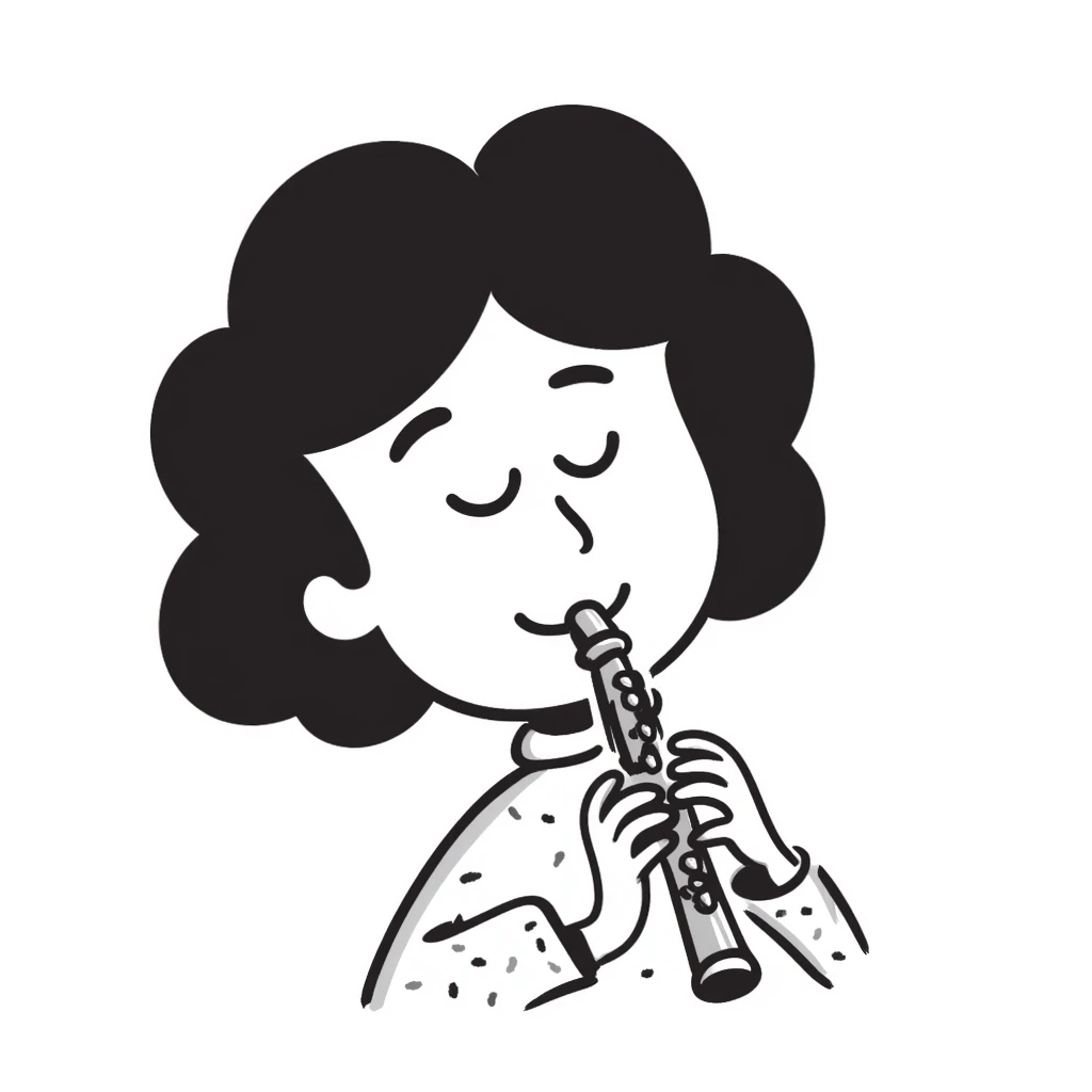 smiling face with clarinet emoji