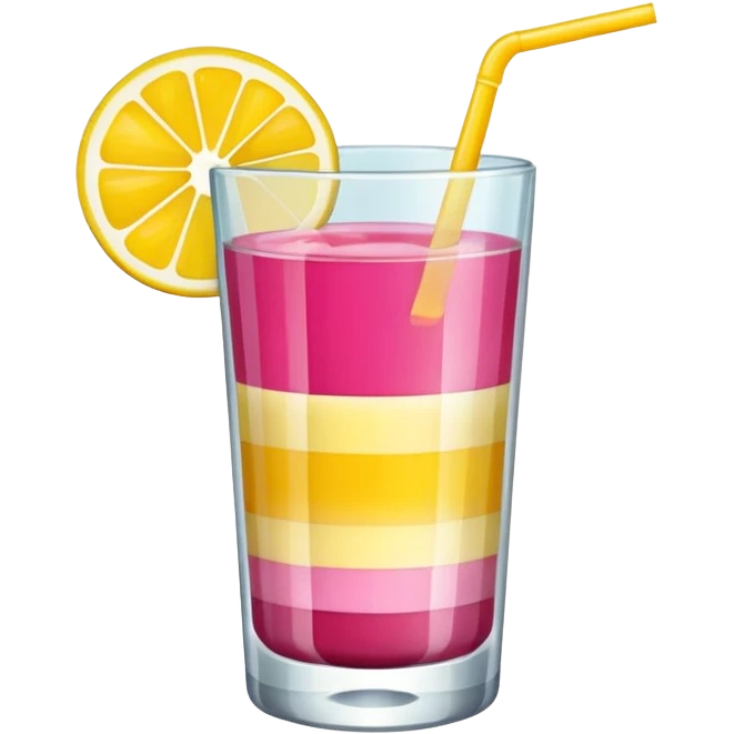pink and yellow color drink  emoji