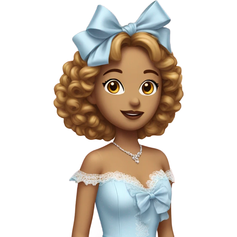 Light blue coquette emoji