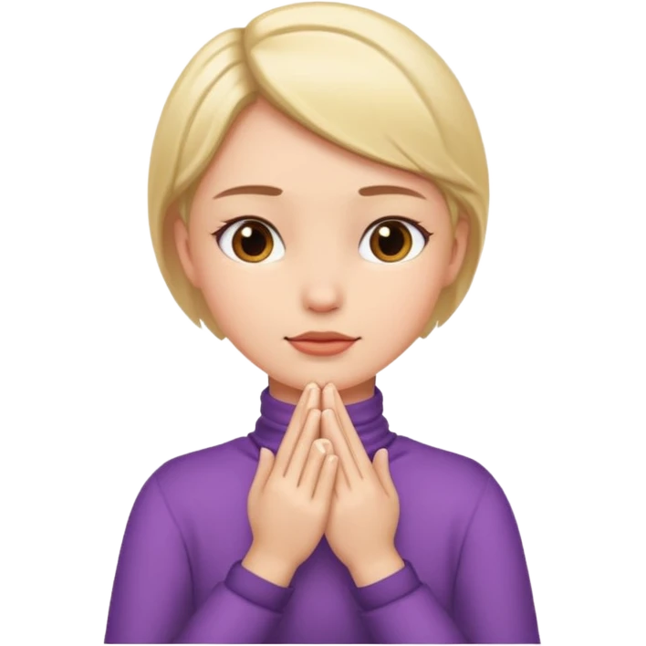 Girl with hands crossed on throat  emoji