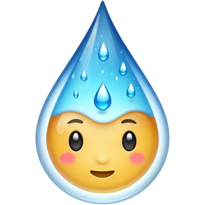resin drop with sparkles inside emoji