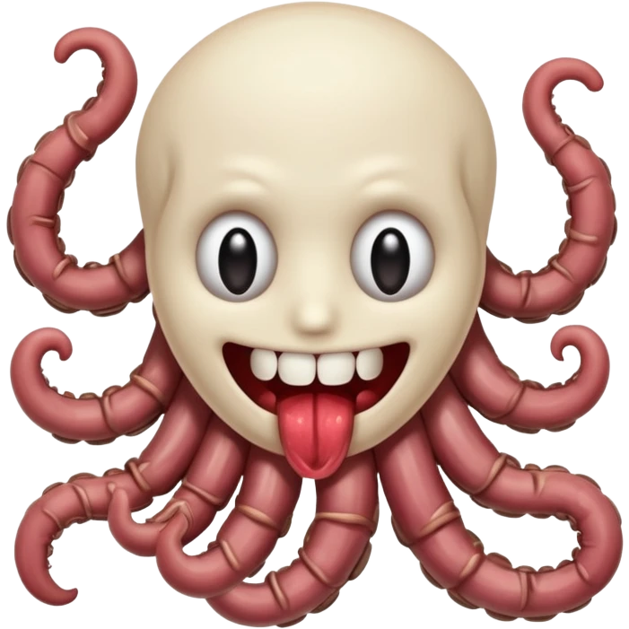 Rotting intestines smile  emoji