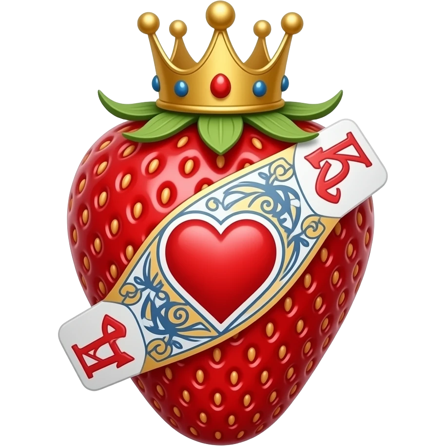 queen of hearts strawberry emoji