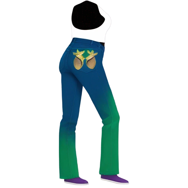 Mardi Gras jeans  emoji