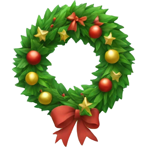 christmas wreath emoji