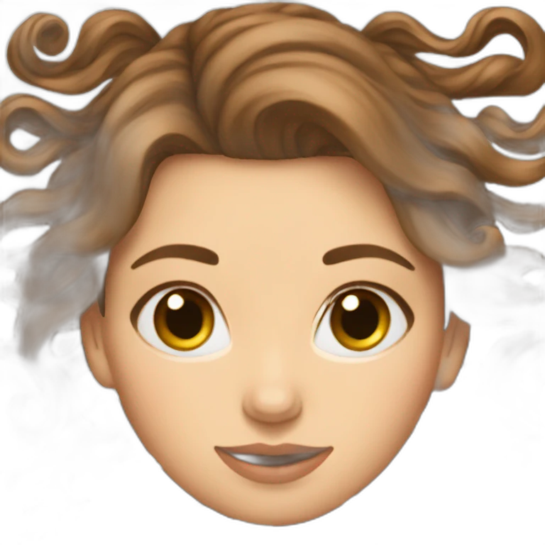 Lena Davydova brown hair emoji