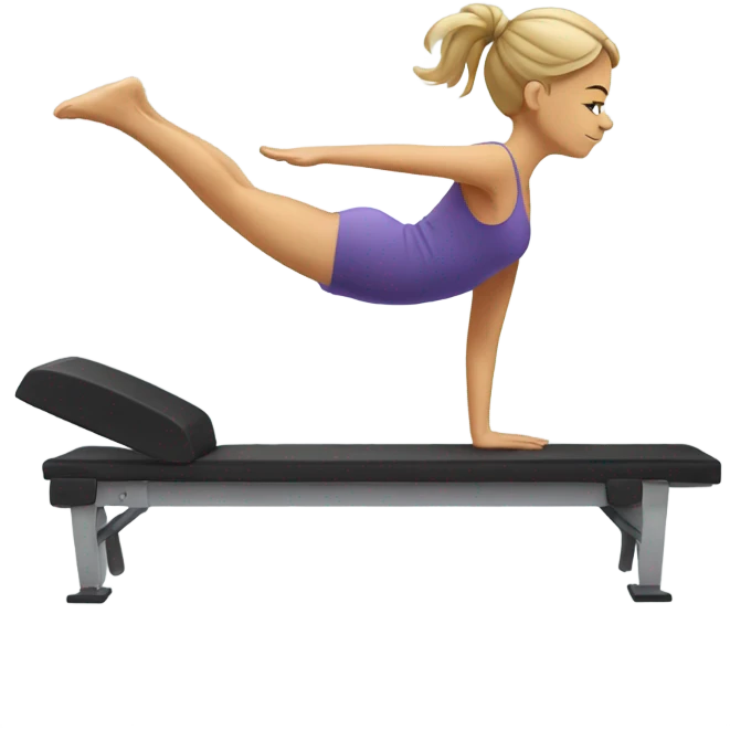 Girl doing Pilates emoji