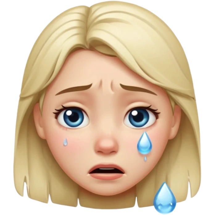  frozen distraught iOS emoji generic round crying girl emoji