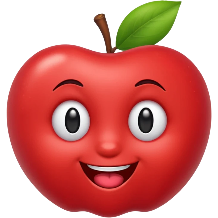 Labubu character as an emoji, winking expression, apple style emoji