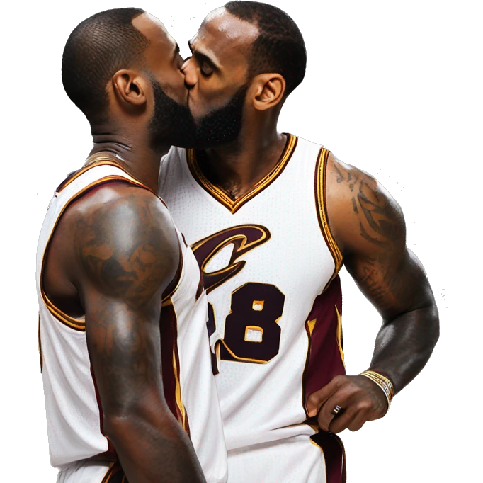 LeBron James kiss LeBron James emoji
